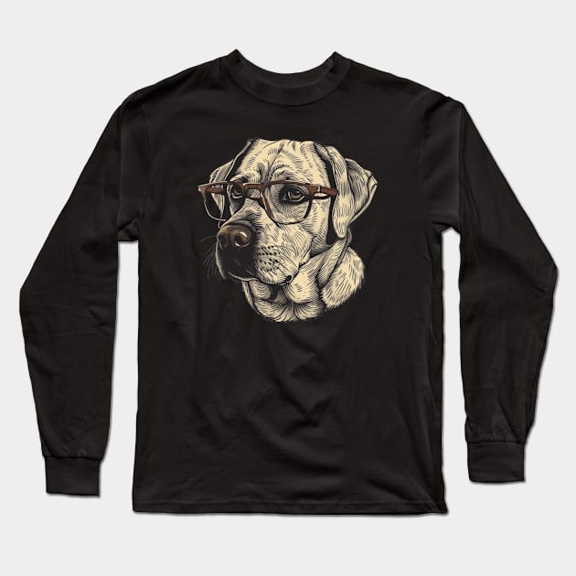 Labs with Specs: Smarter Than Your Average Pup! Long Sleeve T-Shirt by Carnets de Turig